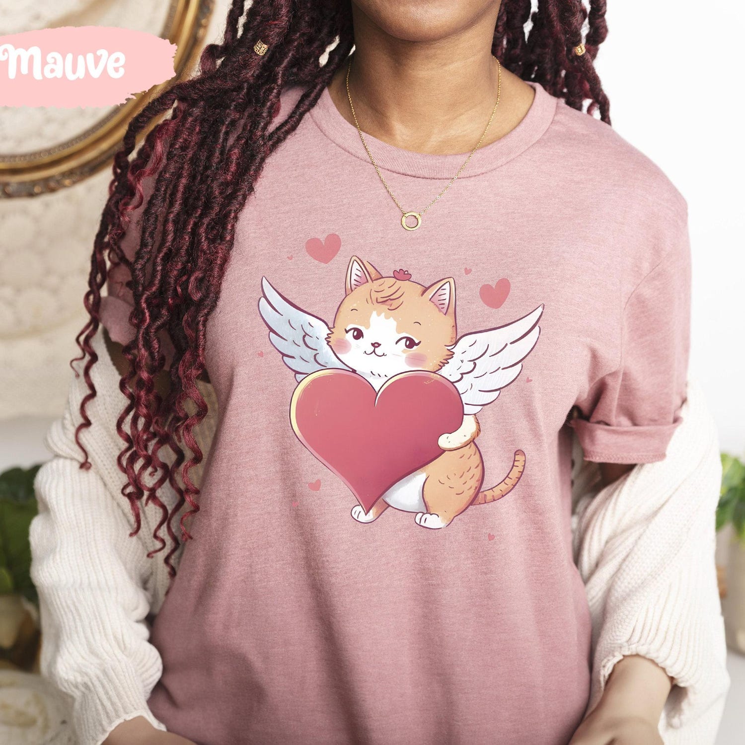 Cute Cat T-Shirt - Lovely Cat Lover Gift, Cat Mom & Dad Apparel