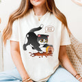 Funny Cat Coffee Break Shirt - Comfort Colors Graphic Tee for Coffee Lovers