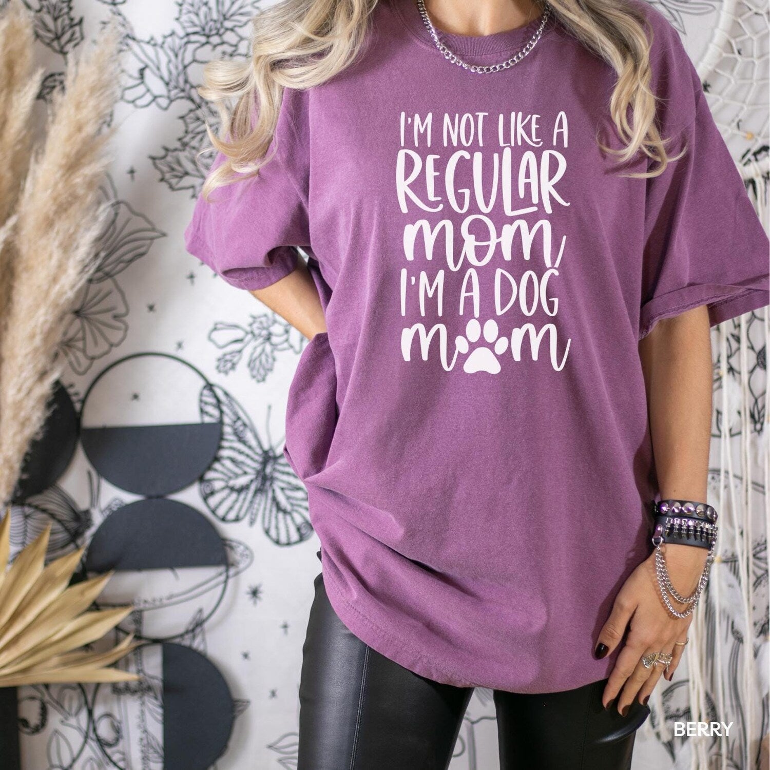 I'm Not a Regular Mom I'm a Dog Mom, Dog Mom Gift, Regular Mom T-Shirt, Gift For Dog Lovers, Funny Dog Mom Shirt, Cute Dog Shirt, E241
