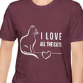 I Love Cats T-Shirt | Cat Rescue Support Tee | Feline Fan Graphic