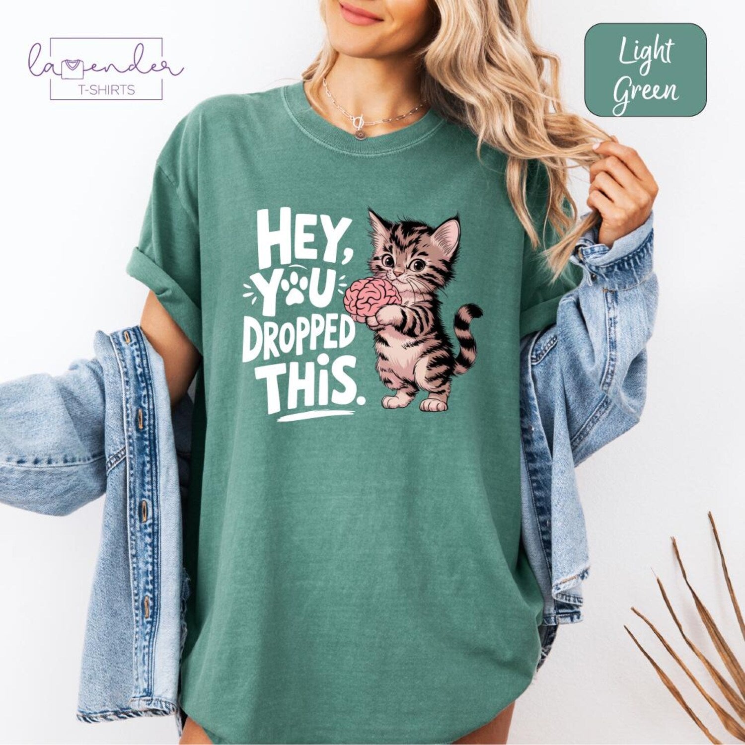 Funny Cat Lover T-Shirt: Retro Brain Tee, Sarcastic Gift