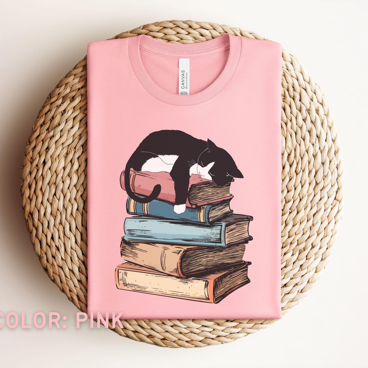 Cat Book Shirt - Bookish Tee, Gift for Cat Lovers & Bookworms