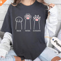 Rock Paper Scissors Cat Paw Shirt - Funny Cat Lover Tee for Owners