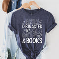 Easily Distracted By Cats And Books Shirt, Book Lover Gift, Funny Cat Shirt, Cat Lover Shirt, Trendy Shirt, Reader T-Shirt, Cats and Books