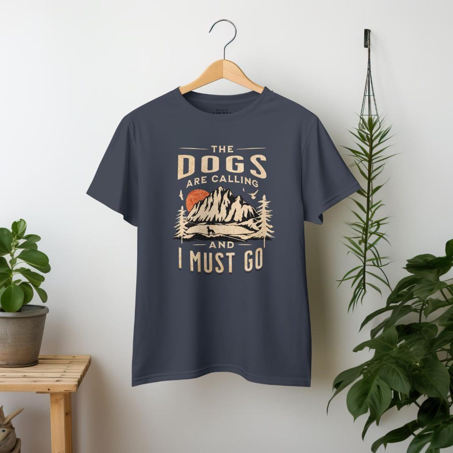 Outdoorsy Dog Lover T-Shirt: Mountain Adventure Tee