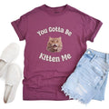 Playful Cat Graphic T-shirt - Funny Cat Meme Tee, Birthday Gift for Cat Lovers