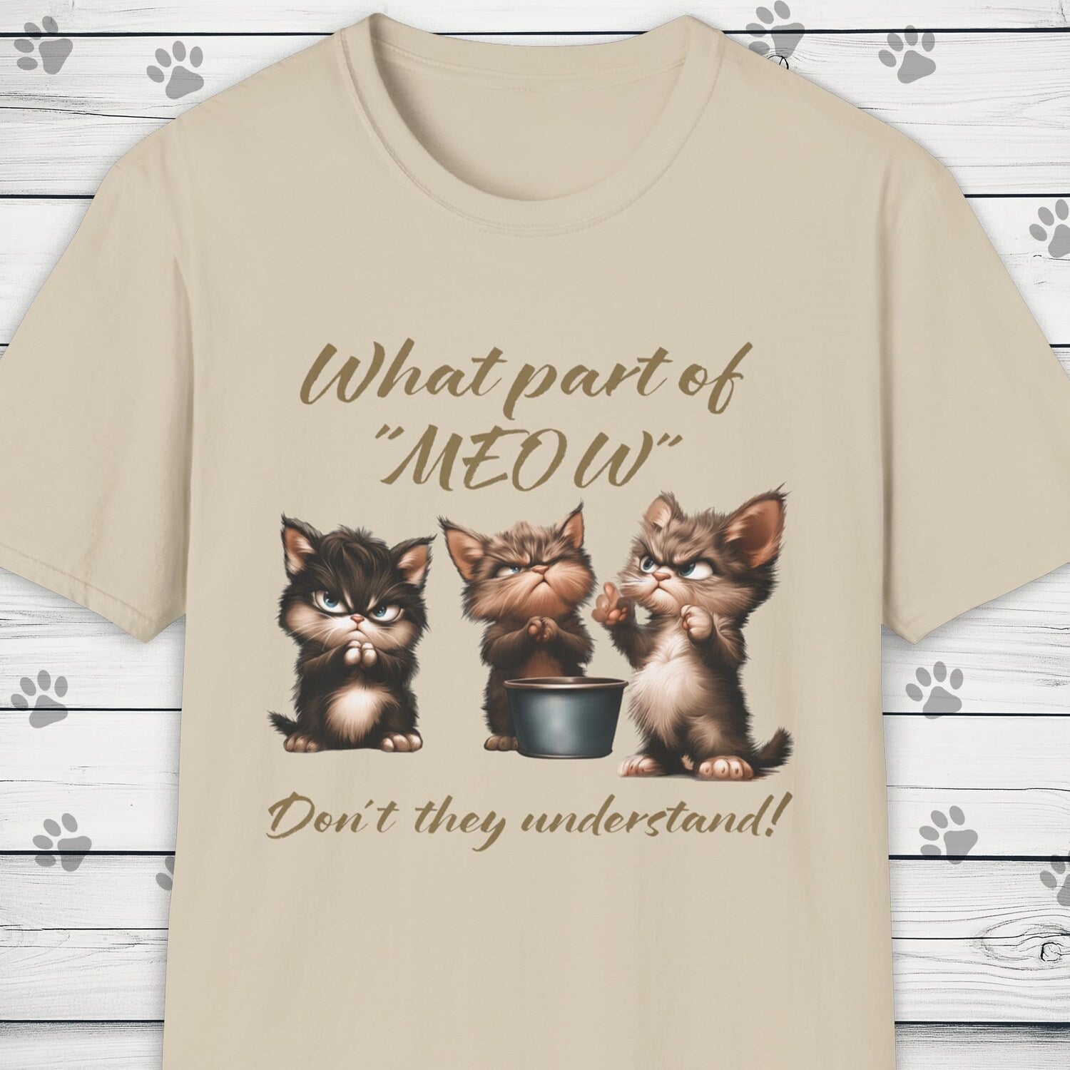 Funny Kitten Graphic T-Shirt: Sassy Cat Lover Unisex Tee