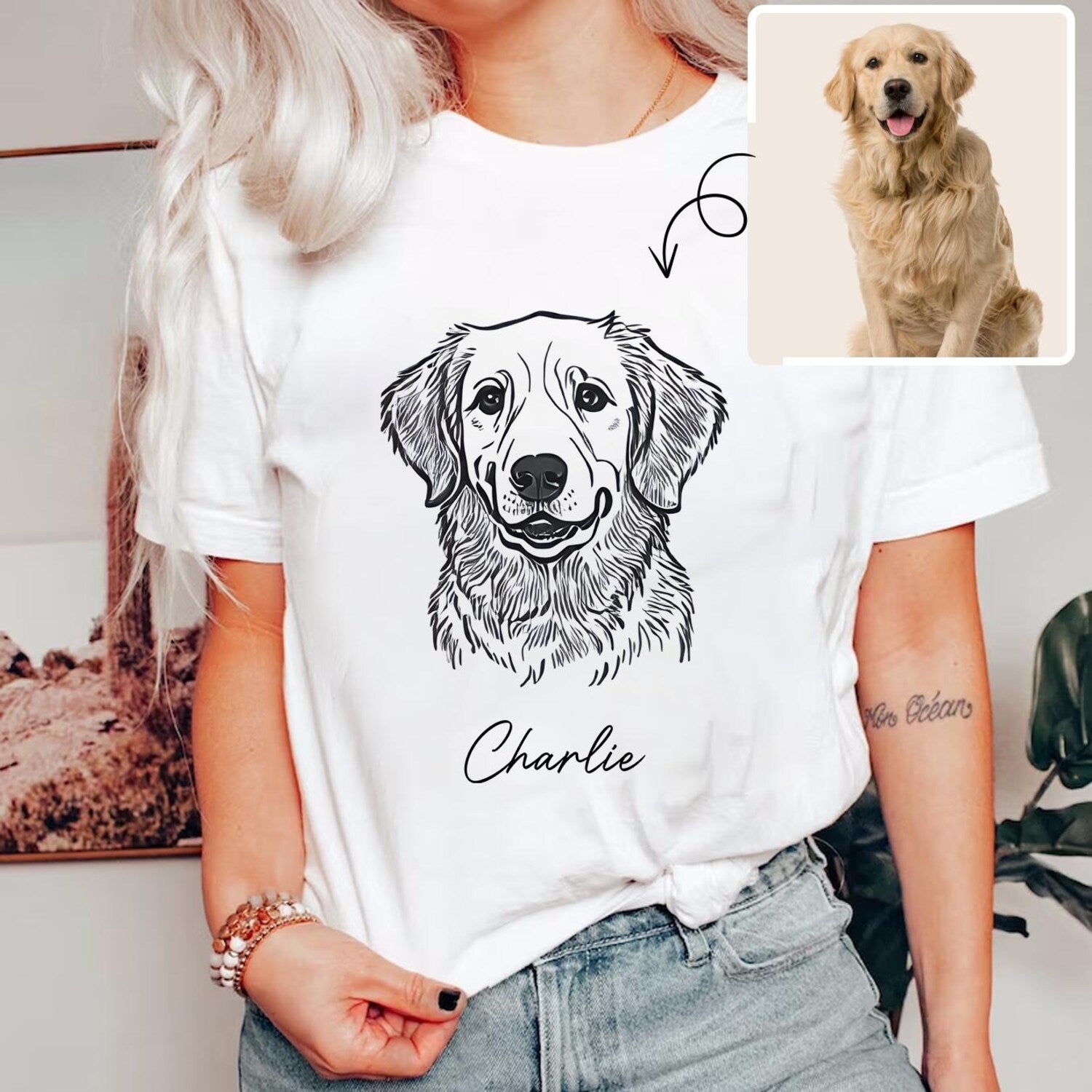 Custom Pet Shirt Pet Photo + Name Custom Dog Tee, Personalized Dog Shirt, Custom Dog T Shirts for Humans, Custom Cat Shirt, Cusstom Gift