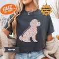 Comfort Colors Floral Golden Doodle Mom T-Shirt