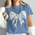 Comfort Colors Dog Mom T-Shirt: Coquette Bow, Dog Paw Print