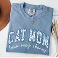 Custom Cat Mom Shirt - Comfort ColorsÂ® Cat Lover Gift for Mother's Day