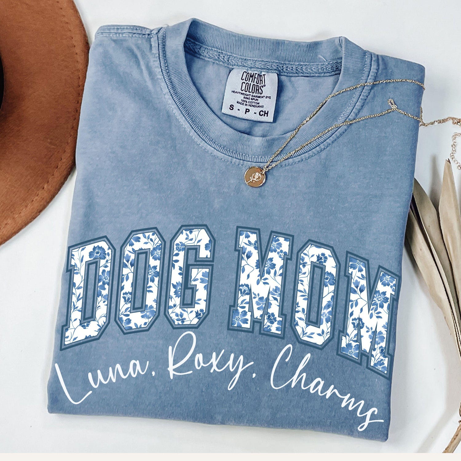 Comfort ColorsÂ® Custom Dog Mom Shirt, Gift for Dog Mom, T-shirt Personalized Dog Mom Shirt, Mother's Day T-Shirt for Dog Mom, Pet Lover Gift