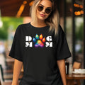 Dog Mom Shirt - Dog Lover Shirt - Comfort Colors Shirt - Rainbow Paw Print Tee - Dog Mom T-Shirt - Dog Person Gift - Custom Dog Shirt
