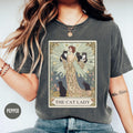 Comfort ColorsÂ® Cat Lady Tarot Card Shirt, Cat Lover Tshirt, Witchy Cat Lady Tee, Cat Mom Gift, Funny Cat Mama Mothers Day Gift