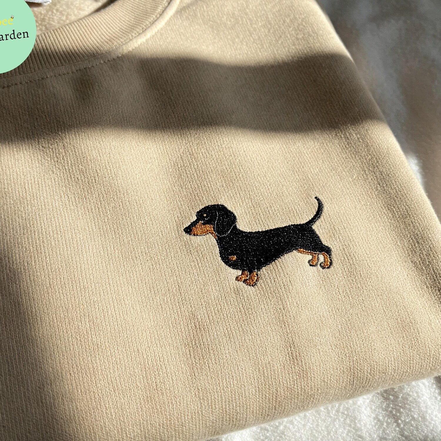 Mini Dachshund Embroidered Shirt, Doxie Lover Tee, Wiener Dog Shirt, Cute Sausage Dog Gift, Embroidered Dog Mom T-Shirt for Dog Mama
