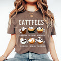 Comfort ColorsÂ® Coffee Cats Funny Shirt, Coffee Cat Lover T Shirt, Cat Mom, Coffee Cat Lover Gift, Funny Cute Cat Shirt, Cute Cat Coffees