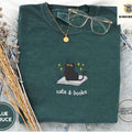 Cats and Books Comfort ColorsÂ® Shirt, Book Lover T-shirt, Bookish Tee, Reading Tshirt, Gift for Cat Lover, Bookish Gift, Librarian Shirt