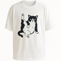 Stylish Feline Enthusiast Tee, Trendy Cat Lover T-Shirt for Everyday Wear, Cute Kitty Graphic Top
