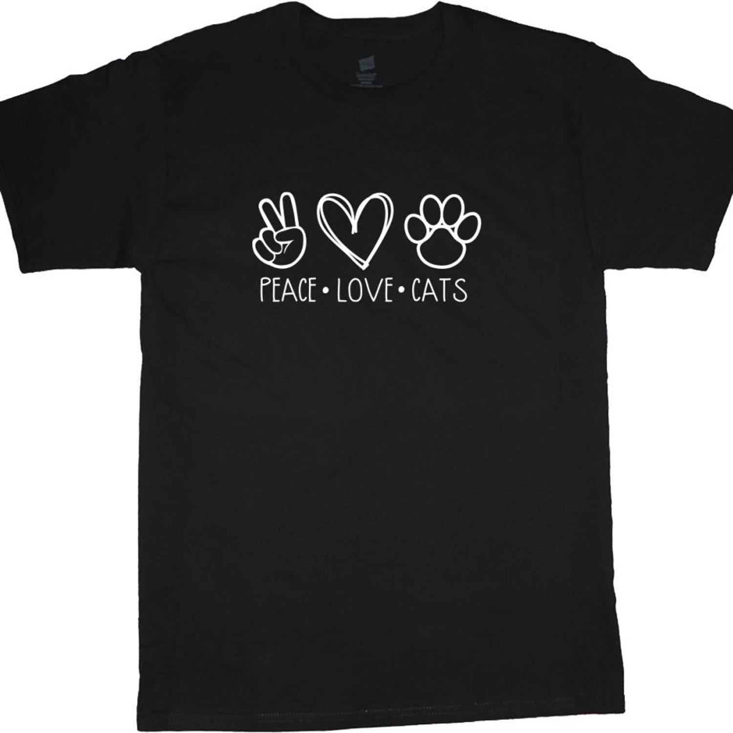Peace Love Cat Shirt Proud Owner Cat Lover Gift