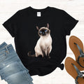 Siamese Cat Lover T-Shirt - Cute Kitty Graphic Tee for Feline Fans