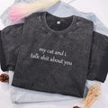 My Cat And I Talk Shit About You Shirt, Funny Cat Mom Shirt, Cat Lover Shirt, Funny Cat Meme Shirt, Funny Shirt for Cat Moms