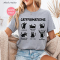 Catffirmations Shirt: Mental Health Cat Tee for Teachers and Cat Lovers