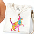 Comfort ColorsÂ® Floral Cat Shirt | Cat Lover Mom Tee | Boho Animal Gift