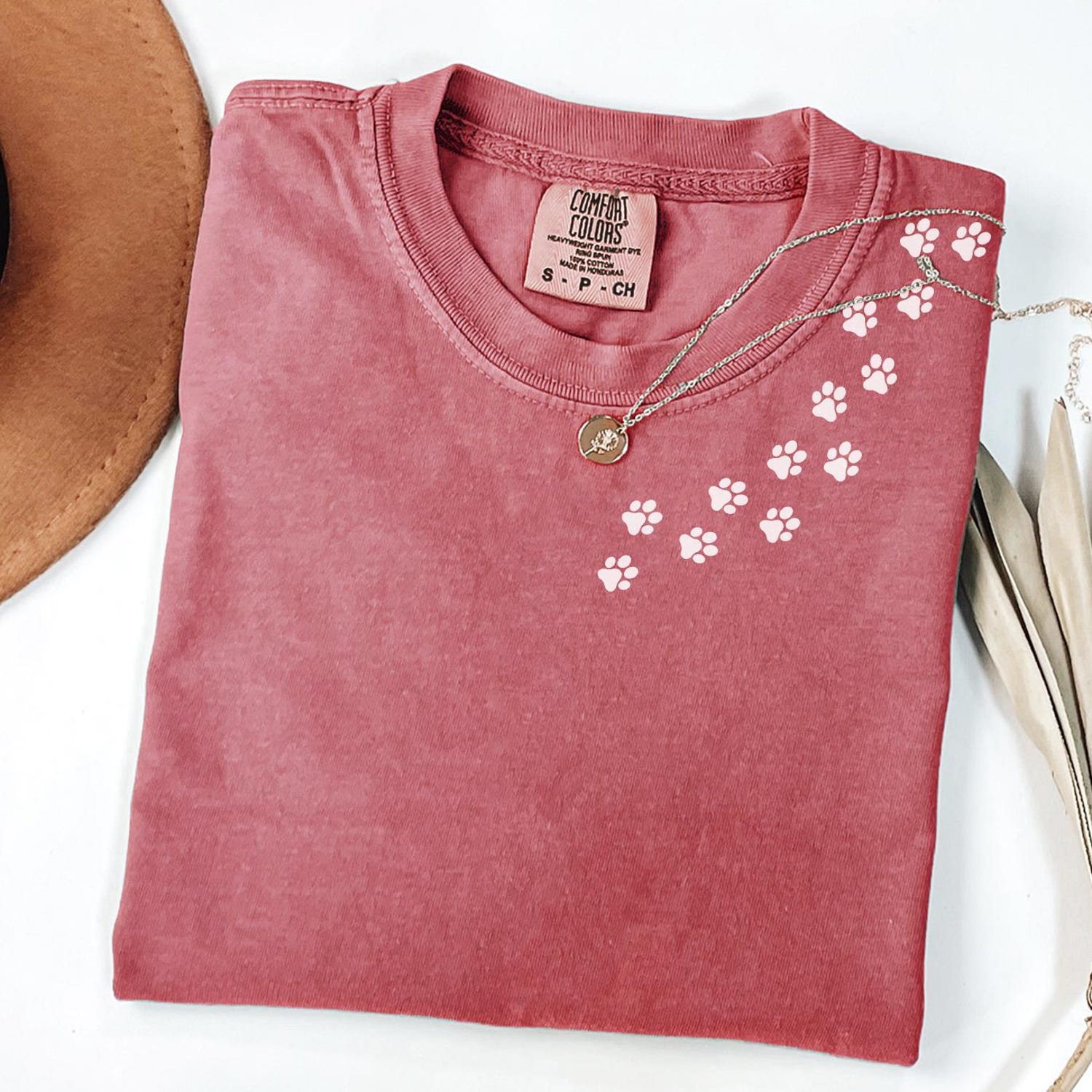Comfort ColorsÂ®Cat Paws Shirt Cat Lover Shirt Cat Moms Shirt Animal Lover Gift Cat Mom Gift Shirt for Cat Lovers Cute Cat Mama Boho Tee
