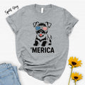Patriotic Miniature Schnauzer T-Shirt: 4th of July Dog Mom Tee