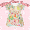 Koi Ponyo Cat Lover T-Shirt Dress Cutecore Summer AOP