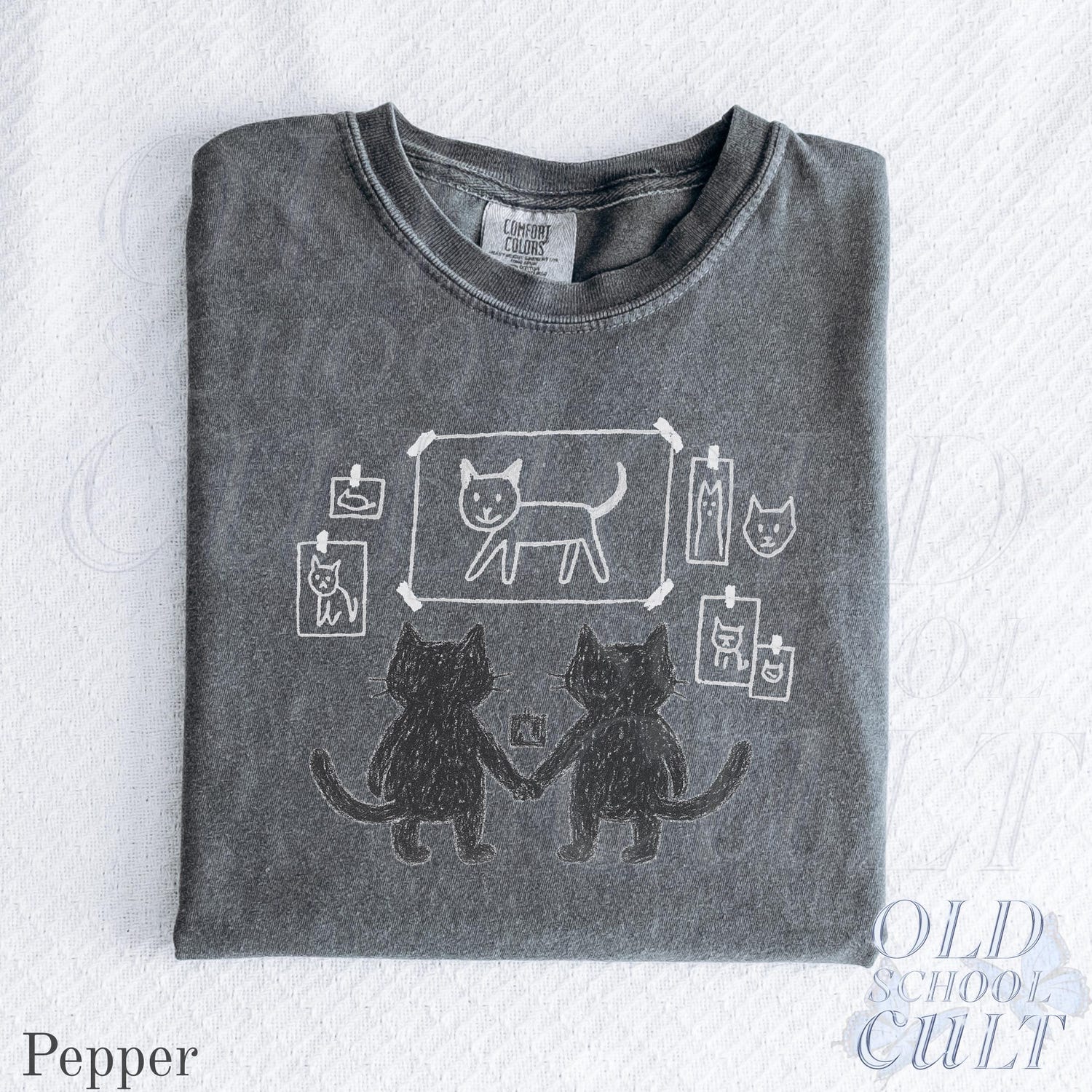 Retro Cute Cats Comfort Colors Tshirt Funny Kitten Gift