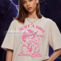 Just a Girl Who Loves Cats T-Shirt, Cute Cat Shirt For Women, Cat Mom Gift, Funny Cat Shirt, Funny Cat Lovers Gift, Animal Lovers Shirt