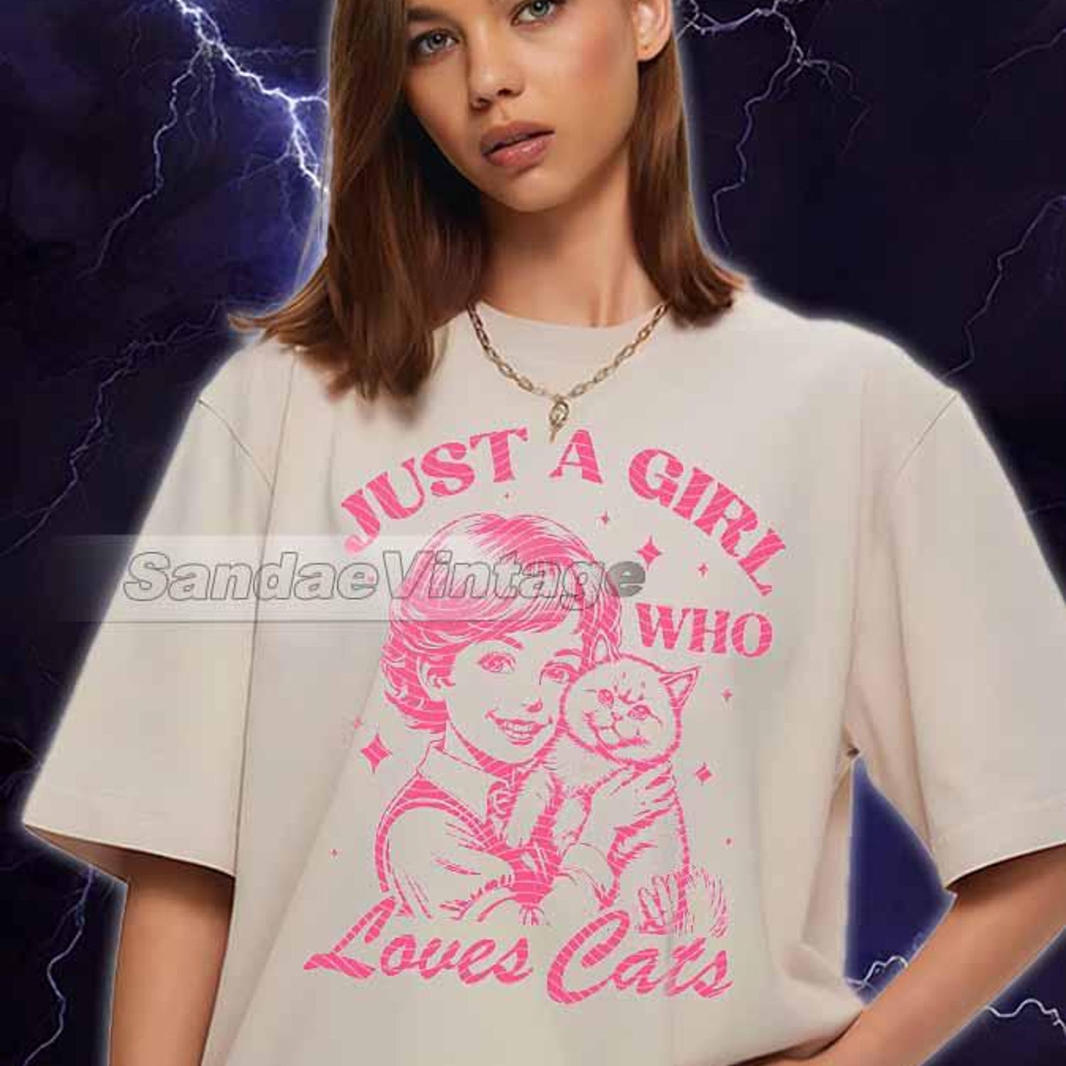 Just a Girl Who Loves Cats T-Shirt, Cute Cat Shirt For Women, Cat Mom Gift, Funny Cat Shirt, Funny Cat Lovers Gift, Animal Lovers Shirt