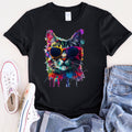 Cat with Sunglasses Unisex T-shirt, Cat Tee, Animal Lover Gift Shirt, Funny Graphic Tee, Cool Cat Shirt