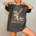 Cat Rock Shirt - Funny Cat Comfort Colors T-Shirt, Cat Guitar Shirt, Cat Lover Gift, Music T Shirt, Guitar Player Gift, Music Festival Shirt