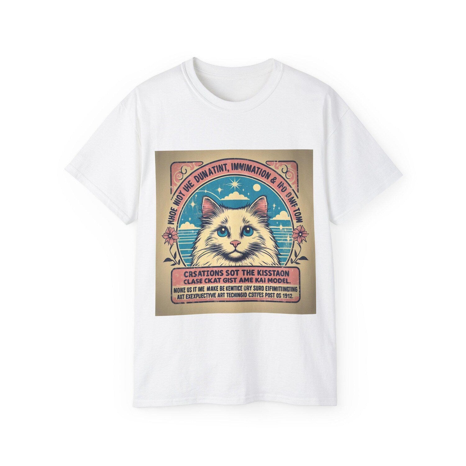 Funny Cat Lover T-Shirt, Vintage Distressed Design Bella+Canvas Tee, Cute Cat Graphic Shirt Gift