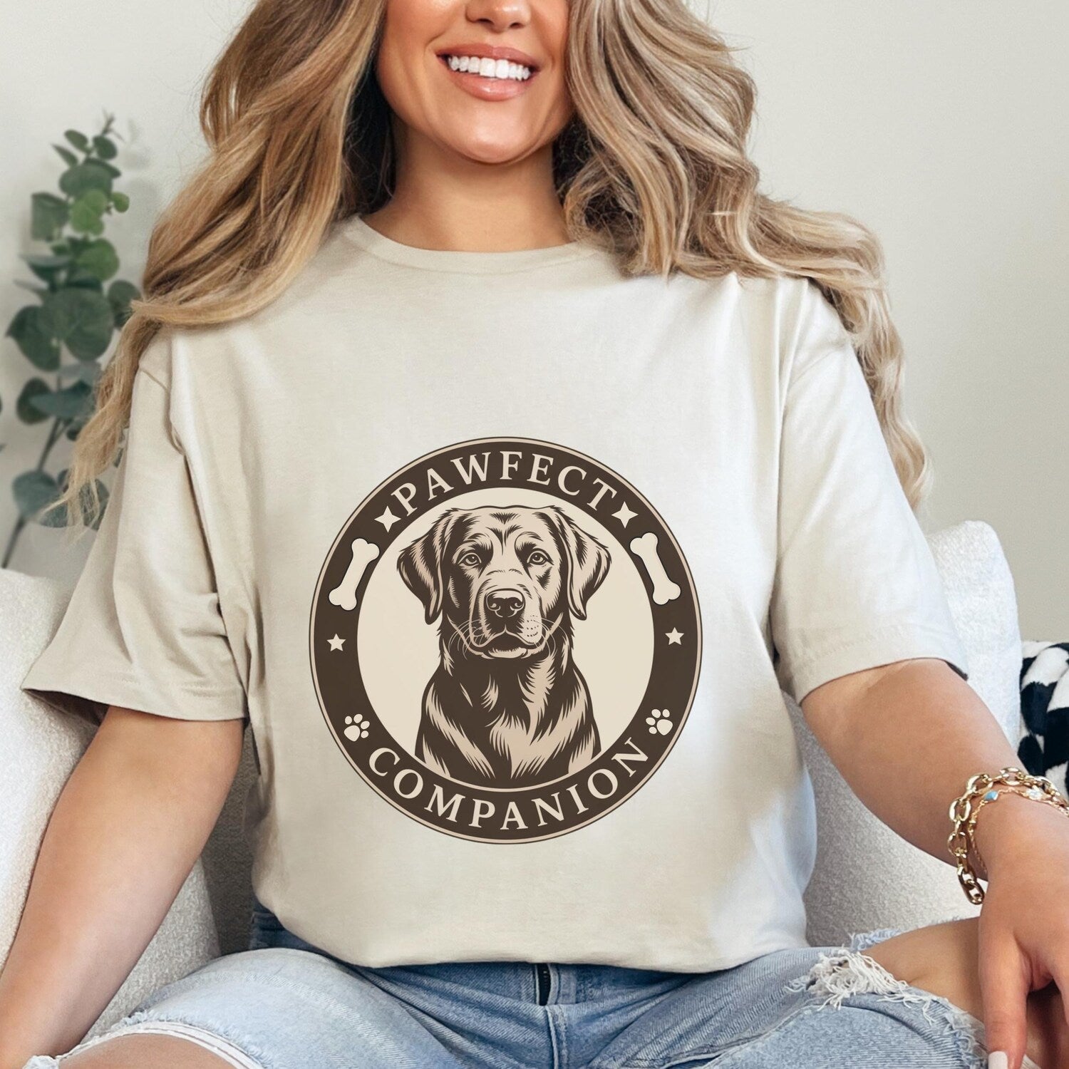 Pawfect Companion T-Shirt Dog Lover Tee Labrador Retriever Tee Animal Rescue Apparel Birthday Present Casual Everyday Wear Dog Mom T-Shirt