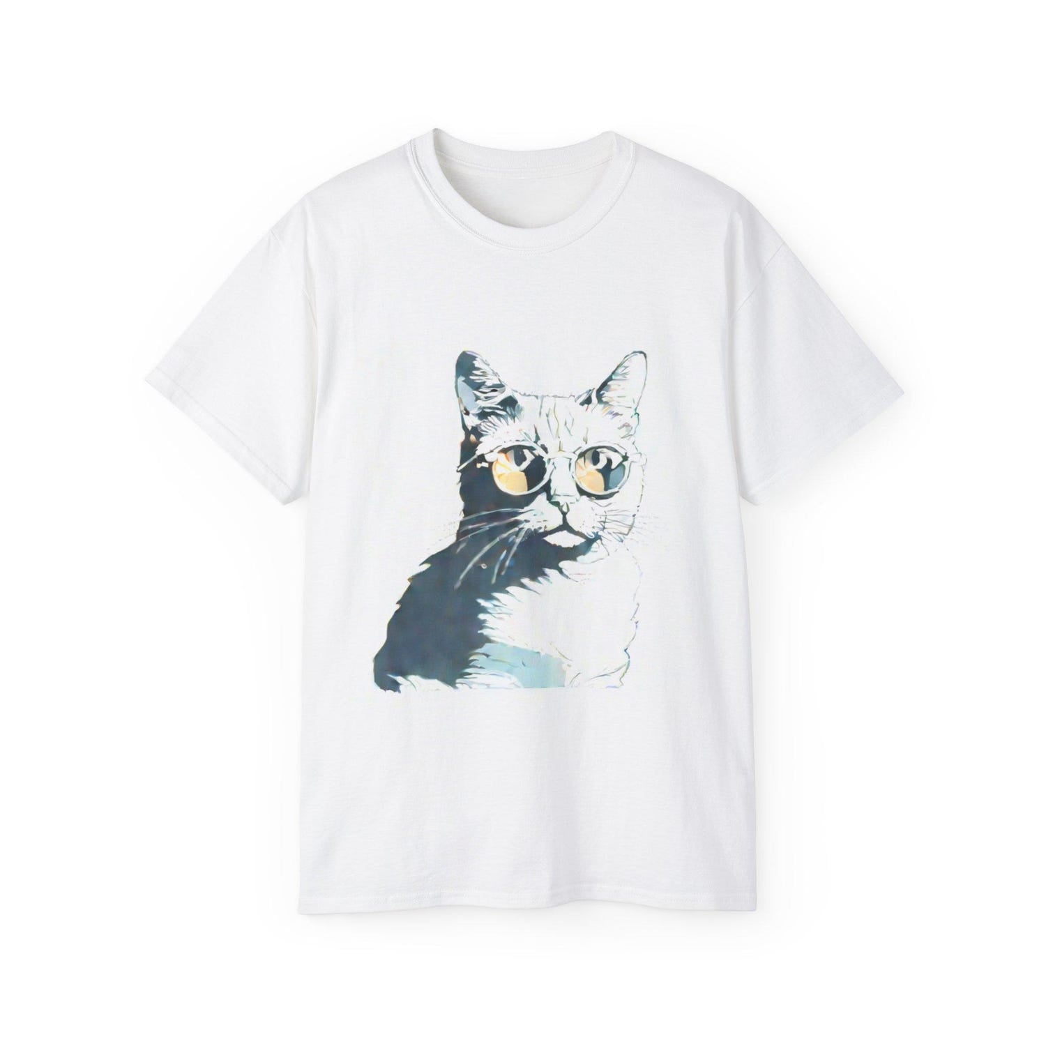 Minimalist Cat Lover T-Shirt - Unisex Cotton Cat Mom/Dad Gift for Pet Owners