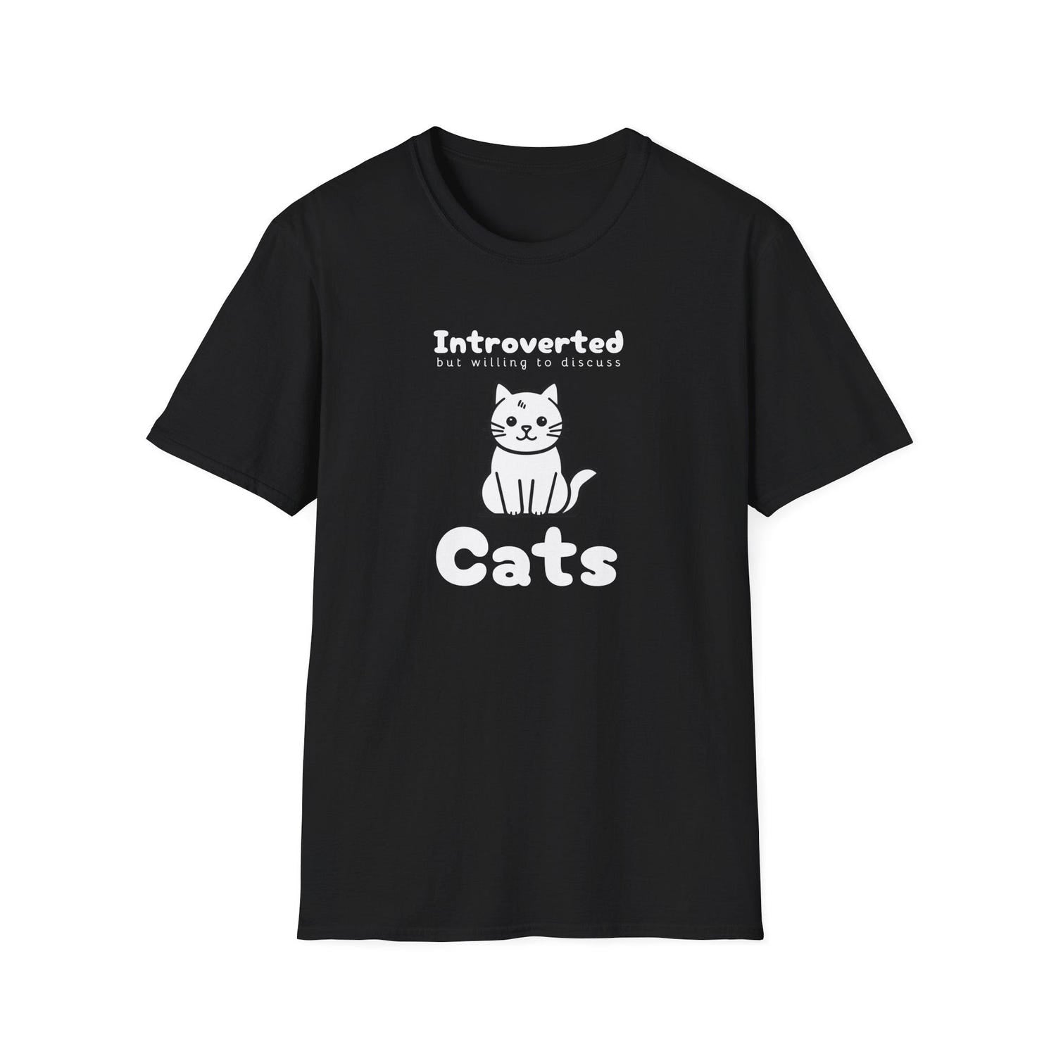 Introverted Cat Shirt - Funny Cat Lover Tee, Cute Graphic for Social Anxiety Humor