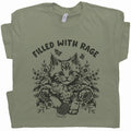 Funny Cat T Shirt Rage Consumes Me Shirt Cute Cat T Shirt for Men Women Guys Silly Kitten Shirt Cat Meme Shirt Cat Lover Mental Health Theme