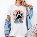 Dog Mom T-Shirt: Paw Print Floral Design - Pet Lover Gift