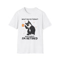 Retired Cat & Coffee Shirt | Funny Tuxedo Cat Lover Tee