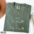 From Fur Mama To Baby Mama Pregnancy Announcement Shirt, Comfort ColorsÂ® Pregnant Mom Shirt, Expecting Mom Gift, Dog Mom Baby Reveal Shirt