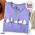 Comfort Colors Halloween Shirt, Black Cat Ghost Shirt, Halloween Ghost Shirt, Cat Shirt, Cute Fall Shirt, Spooky Shirt, Ghost Cat TShirt