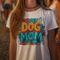 Colorful Dog Mom T-Shirt: Retro Graphic Pet Lover Tee