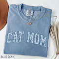 Comfort ColorsÂ® Cat Mom Shirt | Toile Floral Cat Mom Tee | New Cat Mom Gift
