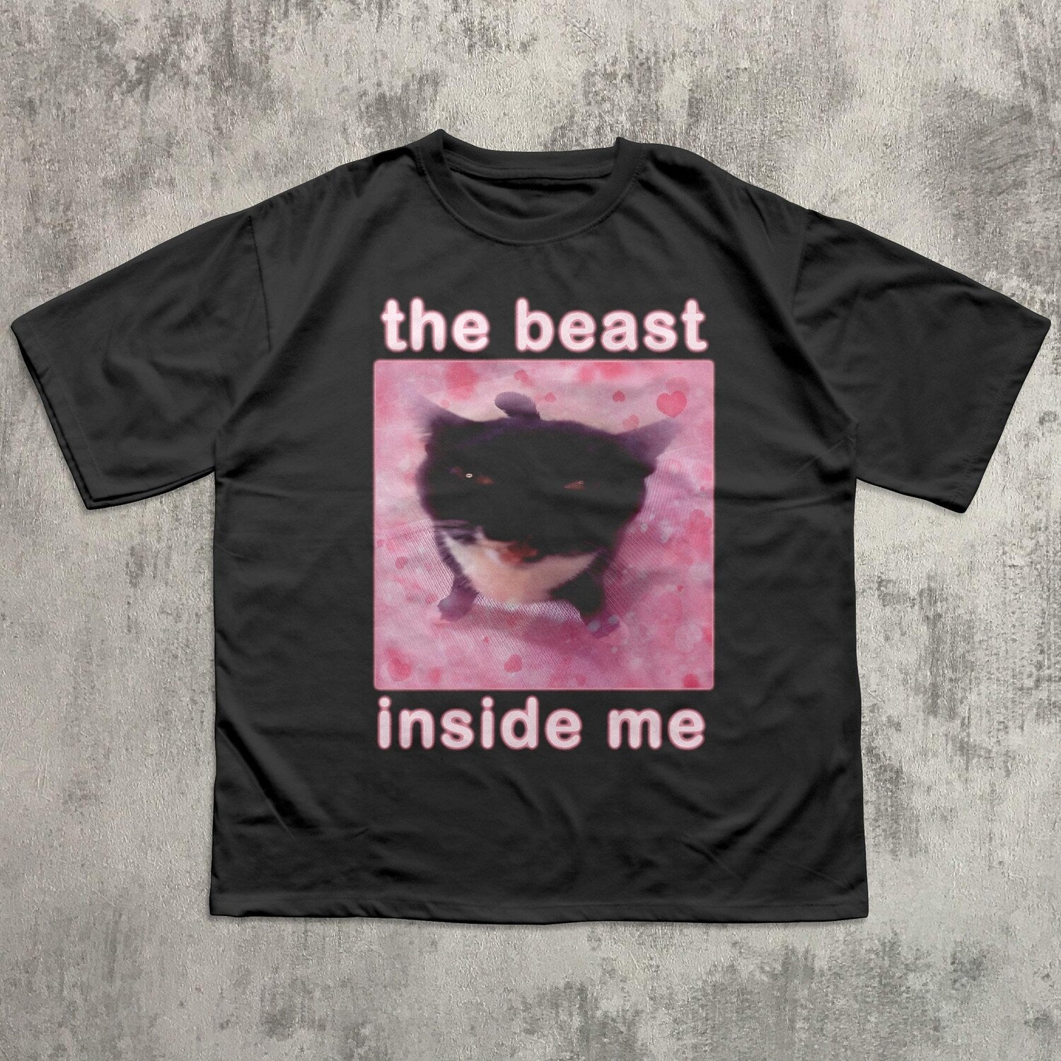 The beast inside me Funny Cat Meme T-shirt, Cats Lover Gift, Dank Memes Tee Shirt, Inappropriate Shirts, Silly Cats Tees, Unhinged T-shirt