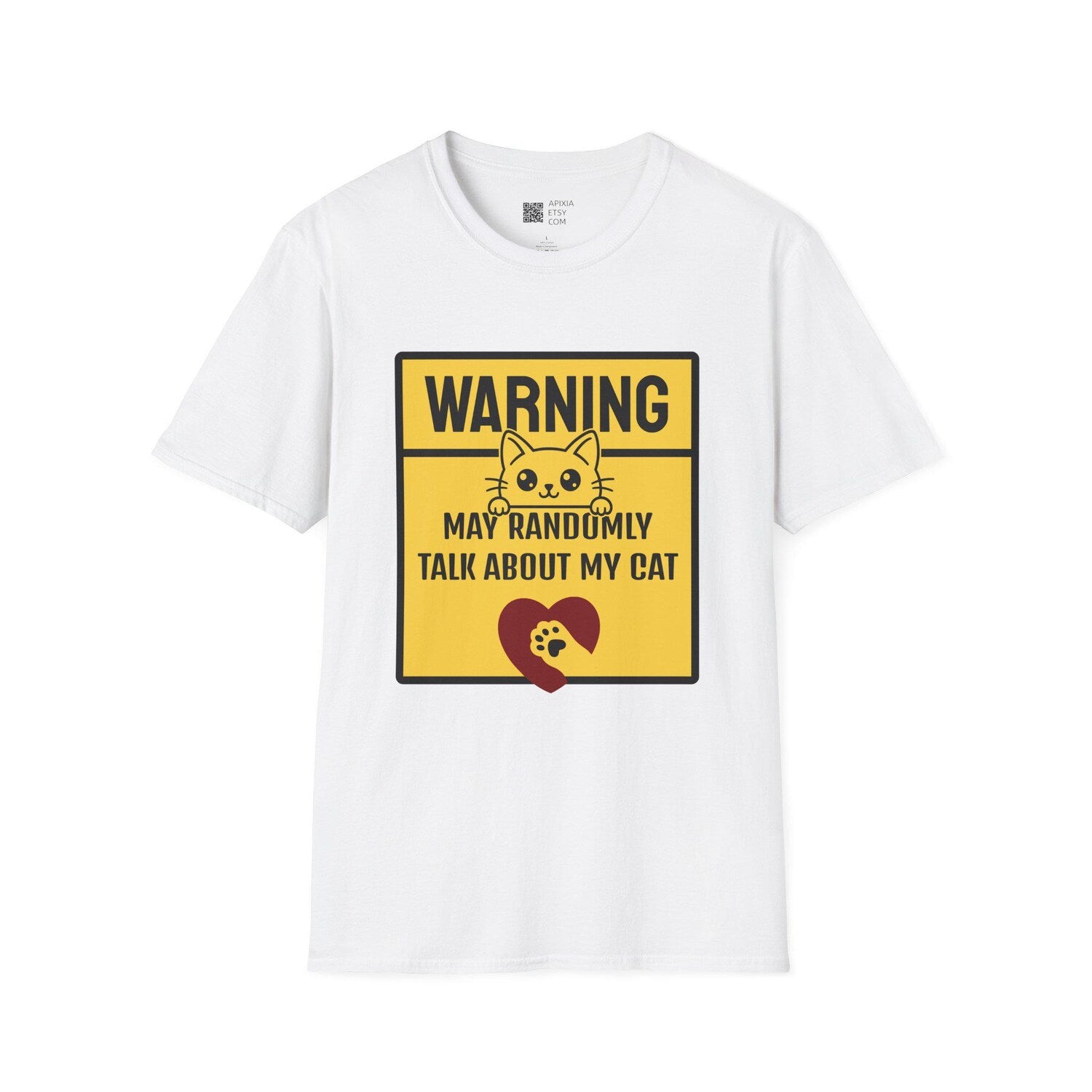 Funny Cat Lover T-Shirt - Unisex Cotton Tee, May Randomly Talk About My Cat