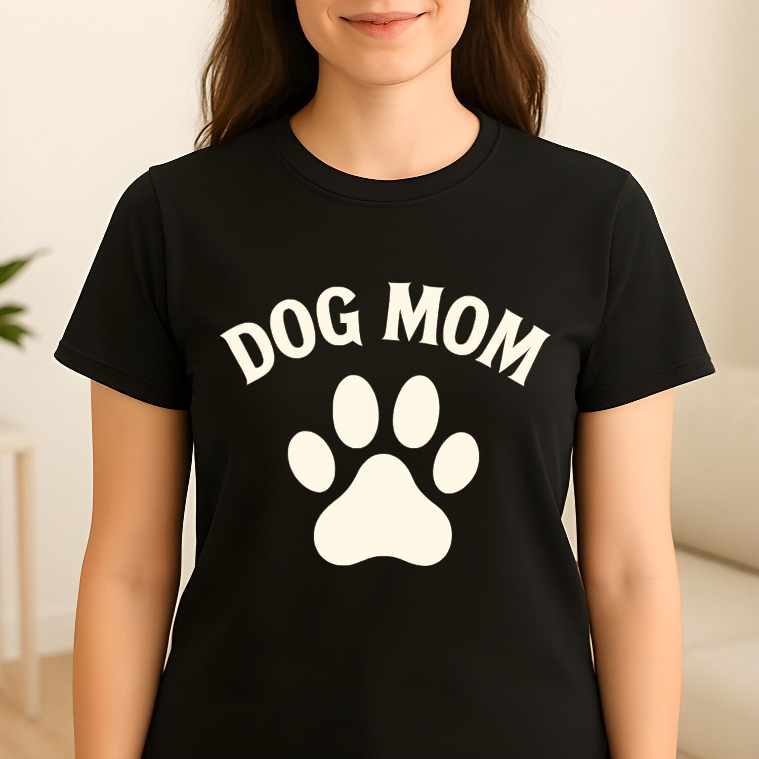 Dog Mom Unisex Softstyle T-Shirt, Cute Paw Print Graphic Tee, Gift for Dog Lovers, Animal Lover Apparel, Mother's Day Gift, Casual Wear