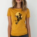 Witchy Black Kittens Tee - Retro Halloween Cat Lover T-Shirt